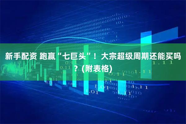 新手配资 跑赢“七巨头”！大宗超级周期还能买吗？(附表格)